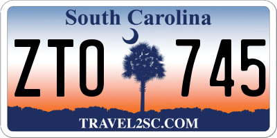 SC license plate ZTO745