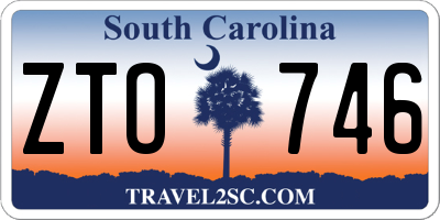 SC license plate ZTO746