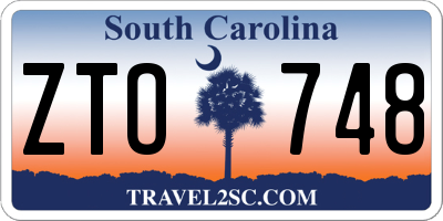 SC license plate ZTO748