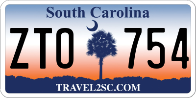 SC license plate ZTO754