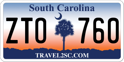 SC license plate ZTO760