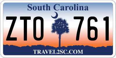 SC license plate ZTO761