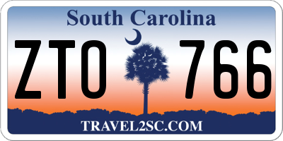 SC license plate ZTO766