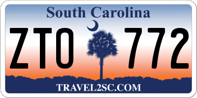 SC license plate ZTO772