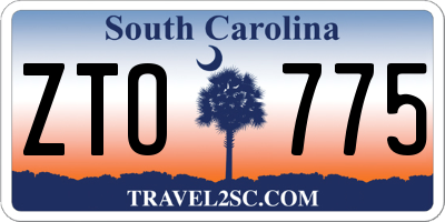 SC license plate ZTO775