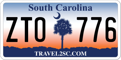 SC license plate ZTO776