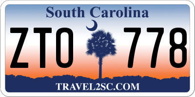 SC license plate ZTO778