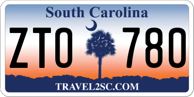 SC license plate ZTO780