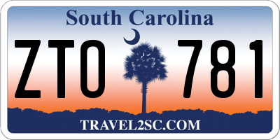 SC license plate ZTO781