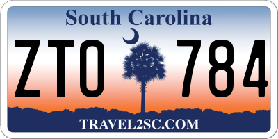 SC license plate ZTO784