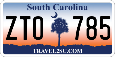 SC license plate ZTO785