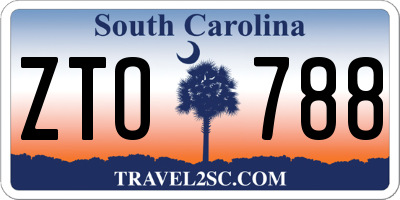 SC license plate ZTO788