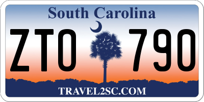 SC license plate ZTO790