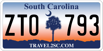 SC license plate ZTO793