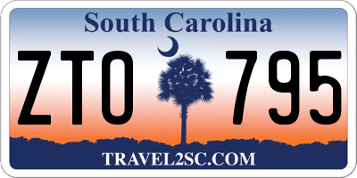 SC license plate ZTO795