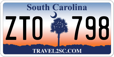 SC license plate ZTO798
