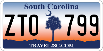 SC license plate ZTO799