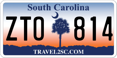 SC license plate ZTO814
