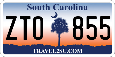 SC license plate ZTO855