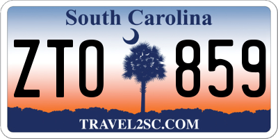 SC license plate ZTO859