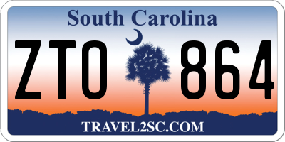 SC license plate ZTO864