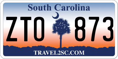 SC license plate ZTO873