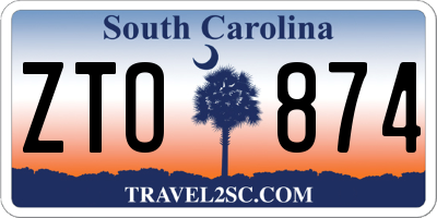 SC license plate ZTO874