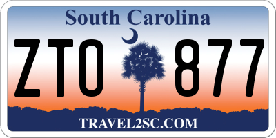 SC license plate ZTO877