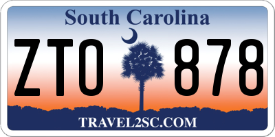 SC license plate ZTO878