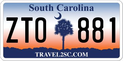 SC license plate ZTO881