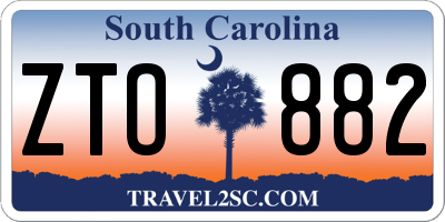 SC license plate ZTO882