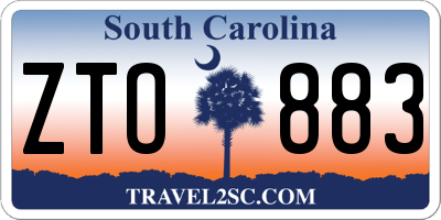 SC license plate ZTO883