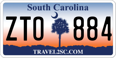 SC license plate ZTO884