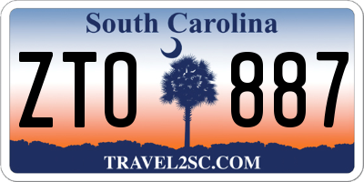 SC license plate ZTO887