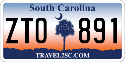 SC license plate ZTO891