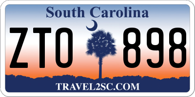 SC license plate ZTO898