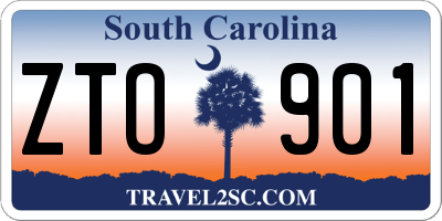SC license plate ZTO901