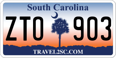 SC license plate ZTO903
