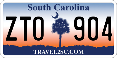 SC license plate ZTO904