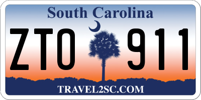 SC license plate ZTO911