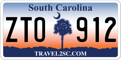 SC license plate ZTO912