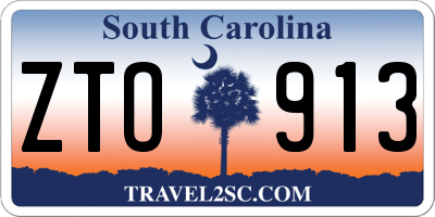 SC license plate ZTO913