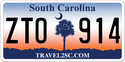 SC license plate ZTO914
