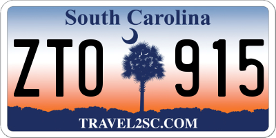 SC license plate ZTO915