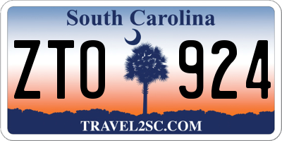 SC license plate ZTO924