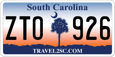 SC license plate ZTO926