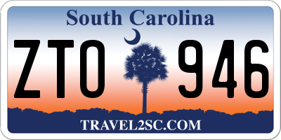 SC license plate ZTO946