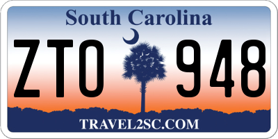 SC license plate ZTO948