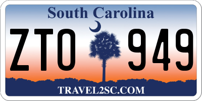 SC license plate ZTO949