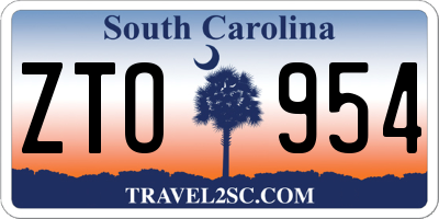 SC license plate ZTO954